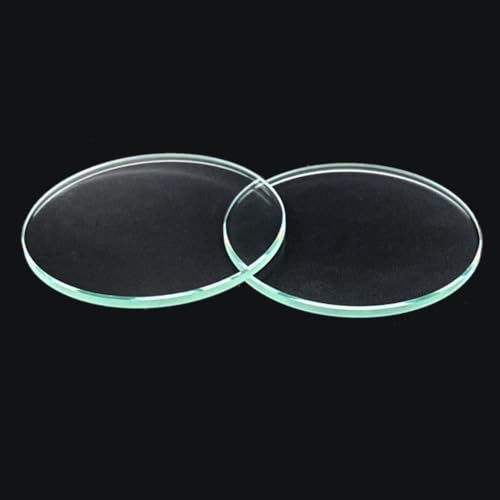 4pcs Round Flat Glass Lens Set - High Precision Optical Lenses for Flashlight Modifications(18mm x1.5mm)