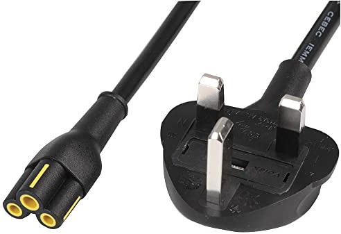 Volex UK Mains to IEC C5 Power Lead, 2m, 2.5A, 250V, 5A Fuse