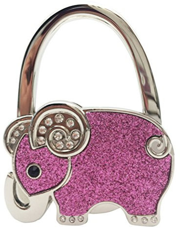 pliable Crochets de éléphant à main Cintre support pour table (Rose)