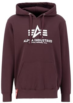 Alpha Industries Herren Basic Hoody, Deep Maroon, 3XL