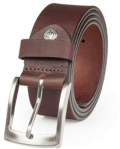LINDENMANN Gürtel Herren Vollledergürtel aus Büffelleder, 40 mm breit, kürzbar, Gürtel, Ledergürtel, Jeans-Gürtel, XL, dunkelbraun