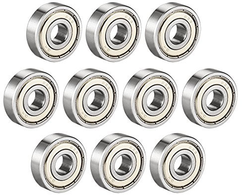 sourcing map 629ZZ Rillenkugellager Doppelschild 629-2Z 80029, 9 mm x 26 mm x 8 mm, Chromstahl-Kugellager (10 Stück)