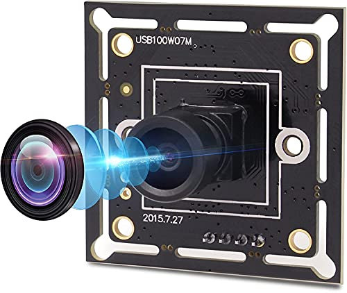 ELP USB Kameramodul Super Mini 720P Webcam Weitwinkel mit 100Grad M7 Objektiv Megapixel Embedded Webcam Board für Computer USB2.0 UVC Video PC Opencv Kameramodul, mit 3.3ft/1m Kabel für Laptop