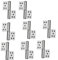 Set of 8 NUZAMAS Lift Off Door Hinges (4 Pairs), 304 Stainless Steel, 360 Degree Rotation Door Flag Hinge, Two Leaves Detachable Slip Joint Butt Hinges for Window Cupboard Cabinet Doors