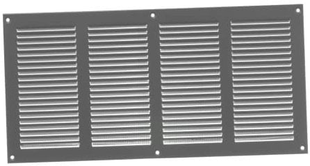 400x200mm / 16x8 inch Grey Metal Air Vent Grille Cover with Insect Mesh - Ventilation Cover