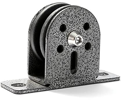 HomeDecTime Single Swivel Pulley Block, Steel Fixed Pulley Block Loading 300kg Home Gym Cable Machine Building Single Wheel Pulleys Lifting Rope Cable Roller