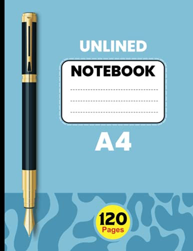 Unlined Notebook A4: Unruled / Blank No Line Notebook For Students, School Supplies, Office and Businesses | Classic Color Cover Series (Pastel Blue)