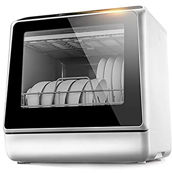 MNSSRN Lavastoviglie compatte a casa Completamente Automatica, Adatta per uffici di Appartamenti e cucine domestiche, con 4 Rack Posizioni cestello