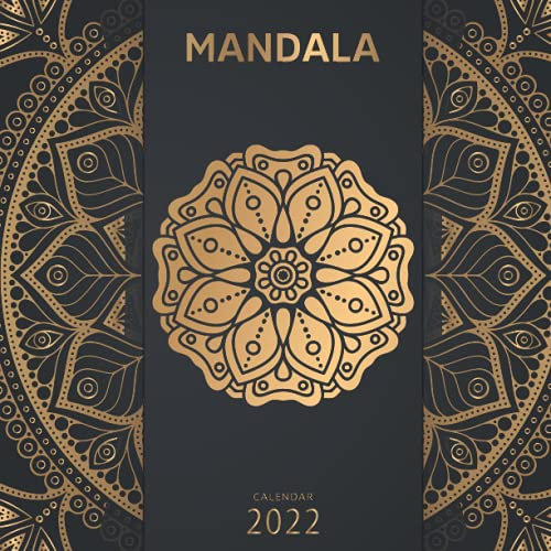 Mandala Calendar 2022: Monthly calendar 8.5x8.5 inch 2022- Large grid for Planners to Note, Scheduling, Organizing
