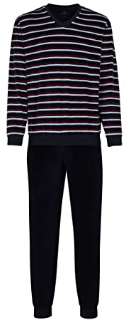 Götzburg Herren Pyjama blau quergestreift 56