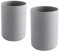 wongwongcat Cup 300ml, Japanese-Style Unbreakable Reusable Drinking Cups Set of 2, Tumbler Plastic Toothbrush Cup, Dishwasher Safe (Grey & Grey)
