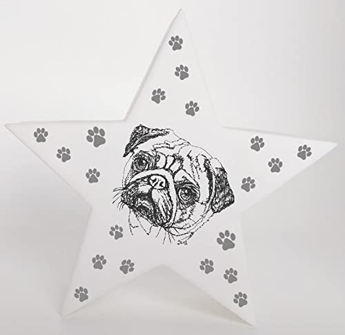 Bambinella® LED Leuchte Nachlicht Mops - Deko - 11,5cm x 4cm x 11cm