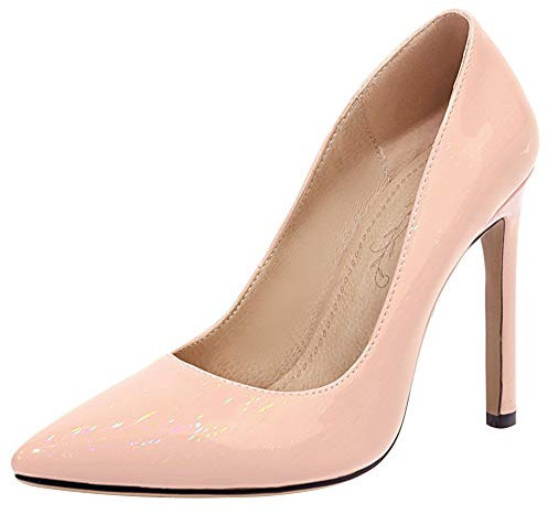 Chaussures de Fête Femme, Escarpins Aiguille Mode Escarpins Habillés Talons Hauts Pointu Multicolore Rose Taille 37 EU