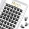 QUEWEL Cils Volume Cluster Cluster Faux-Dils Individuels Lashes Mega Russe Volume Cils Individuel DIY Extensions de Cils (mega-D-12mm)