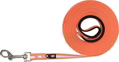 TRIXIE Schleppleine M–L, 5 m 13 mm in orange - refelktierende Hundeleine für Outdooraktivitäten - für mittelgroße bis große Hunde - 207320