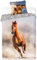 Faro Textiles Pferde Bettwäsche Set ** Stolzes Pferd Pferdefreunschaft Pferdegalopp, 140 x 200 und 70 x 90 cm, Baumwolle, Mehrfarbig, Horses 006 Bay, 140x200+70x90 cm