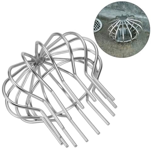 Fallrohrschutz,Kunststoff Korb Laub Rinnensieb Regenrohrschutz Dachrinnenschutz Laubfänger Rinnen-Absturzsicherung Zum Fallrohrs Laubfangsieb Schützt Vor Verstopfungen Laubfanggitter Aus Edelstahl(Xl)