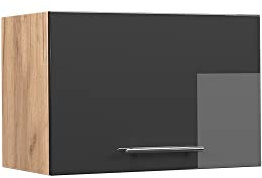 Vicco Hängeschrank Fame-Line, Anthrazit Hochglanz/Goldkraft Eiche, 60 cm Flach