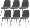Lydevo Stuhlhussen 6er Esszimmer Strech Stuhlhussen für Esszimmerstühle Universal Waschbar Bezug Stuhlhussen Skandinavisch Stuhlüberzug für Küchenstühle Hotel Bankett,Jacquard#Silber Grau