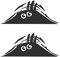 GamesMonkey® - Adesivi 2 Pezzi Mostro Spia Adesivo per Auto Mostro che Sbircia,Decalcomanie per Decorazione Auto, Adesività Forte, Facile da Incollare (Antracite)