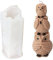 Xidmold 3D Eule Silikonform Kerzenform, Tier Backform Silikon Formen für Fondant, Tortendeko, Schokolade, Seife, Gips, Sojawachs Kerzen, Epoxidharz Handwerk (F)