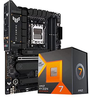 NGTEK AMD Ryzen 7 7800X3D 8-Core, 16-Thread Desktop Processor Bundle With ASUS TUF Gaming X670E-PLUS WiFi 6E Socket AM5