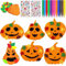 DIY Kürbis Bastelset,Herbst Bastelset Kinder,Halloween Basteln Kinder Set,DIY Kürbis Dekorieren mit Ahornblatt Strasssteinen Stift,Filz Bastelset Kinder,für Thanksgiving Herbst Halloween Party