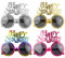 O-Kinee 4 Stück 2025 Frohes Neues Jahr Brillen，Happy New Year Brillen,Lustige Silvester Brillen,Silvester brille für Neujahrsparty,Silvester accessoires Foto Requisiten Partybrille