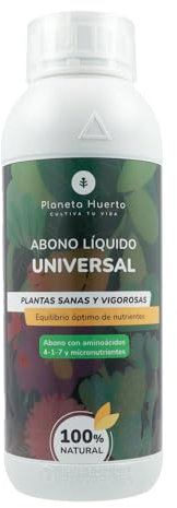PLANETA HUERTO | Abono Líquido Universal 1 l Nutrición Completa para Plantas de Interior y Exterior