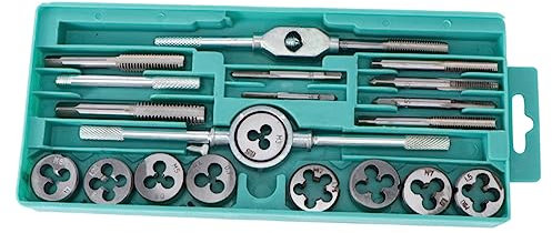 UPKOCH 20stücke Teiliger Metrischer Schneideisenschlüsselsatz Gewindeschneideisen-set Aus Legiertem Stahl Schneideisenschlüssel Und Gewindeschneideisen Für Heimwerkerarbeiten Und