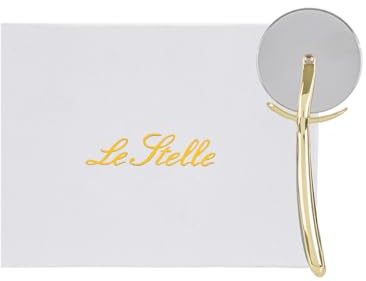 Bomboniera matrimonio tagliapizza in metallo oro con astuccio ST 56486