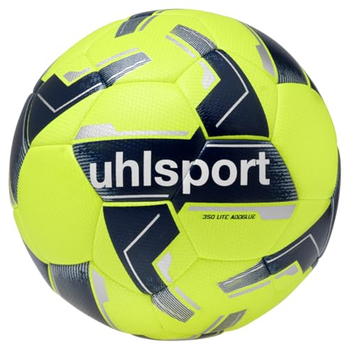 uhlsport Jugendball 350 LITE ADDGLUE, Größe:5, Farbe:Fluo gelb/Marine/Silber