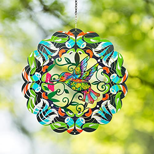 Kolibri Metall Wind Spinners - Kolibri Geschenke für Frauen Mama Oma Frau, Hanging Hahn Wind Spinner für Outdoor & Indoor Dekorationen, 30 cm Wind Spinner für Weihnachten Ornament Geschenke