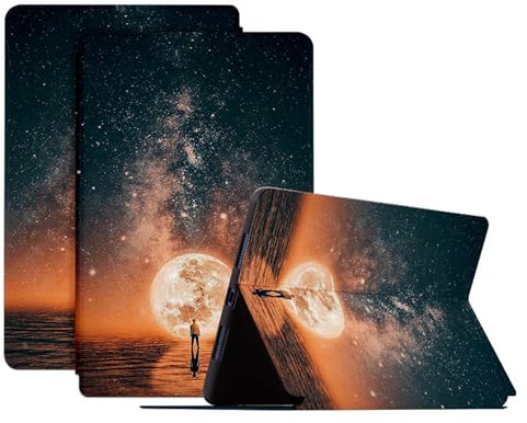 DayQiQiPu Case for Samsung Galaxy Tab E 9.6 Inch 2015 SM-T560/ T565 PU Leather Star River Series Pattern Ultra-Thin Tablet Flip Case with Auto Wake/Sleep Protective Cover,01