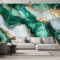 ANALTIRCE Papier Peint 3D Panoramique Marbre Vert 150×105 cm,3D Vortex Papier Peint Tissu de soie pour Chambre Salon Personnalisé Décoration Murale