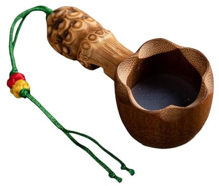 Passoire à thé en bambou pratique avec longue poignée pour feuilles en vrac et tisanes