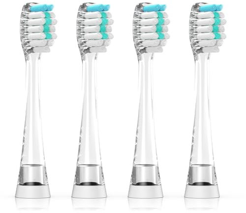 Dada-Tech Kids Elektrische Zahnbürsten Ersatzköpfe für DT-BB1, DT-K6, SG-513, SG-977- L- Alter 3+ (4er Pack)