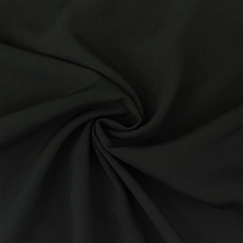 Viskose Stoff zum Nähen, leichter Blusenstoff, uni schwarz (Länge am Stück: ab 50cm / Breite: 135cm)