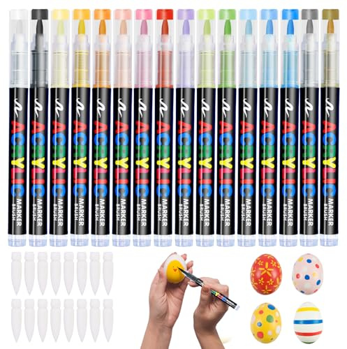 Sxutop 16 Farben Porzellanstifte Acryl Filzstift Acrylstifte Wasserfester