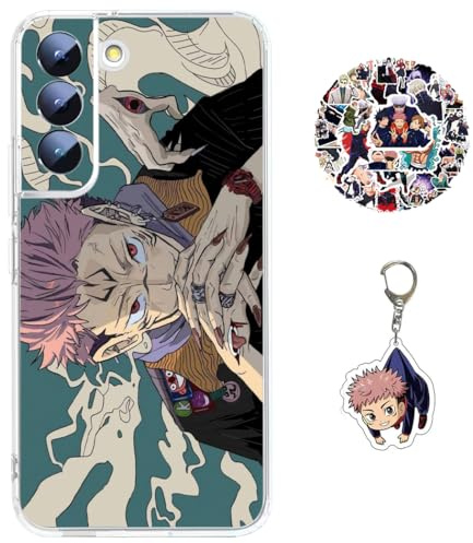XINGYAOWYA Hülle für Samsung Galaxy A16 5G Satoru Gojo/Itadori Yuji Anime Spiel [Mit Schlüsselbund und Aufklebern] Cartoons Transparent Silikon Case Handyhülle für Samsung Galaxy A16 5G - Hülle 10