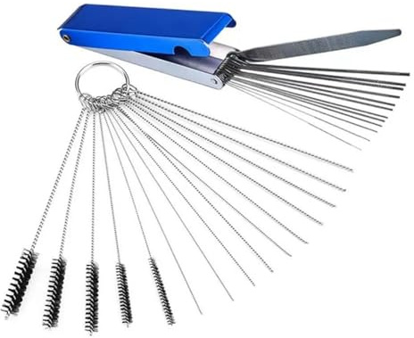 Car Carburetor Clean Brush Set Dirt Carbon Chain Saw Scraper Stainless Steel Needle Motorcycle Aluminum Box Spray Gun Cleaning