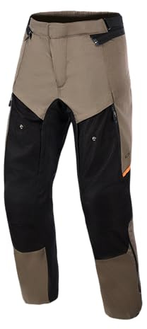 Alpinestars Cusco Drystar wasserdichte Motorrad-Textilhosen, schwarz/braun, M