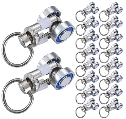 OSOLADY 18-teiliges Schienen-Gardinenrollen-Set: Doppelrollen-Gardinen, geräuschlose Gleiter, Gardinenhaken-Schieber, Laufschienen für Wand- und Deckenmontage, Duschfenster