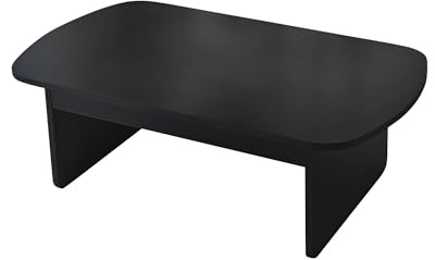 Modern Black Coffee Table, 105 x 60 x 35 cm | 100% Melamine Coated Particle Board, 18 mm Thickness, PVC Edgebanding | Stylish & Functional Design for Any Space