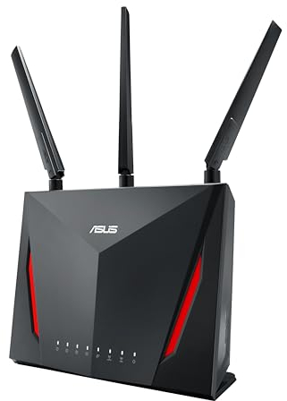 ASUS RT-AC86U - Routeur Gaming Wi-Fi AC 2900 Mbps - Double Bande - MU-MIMO - Sécurité AiProtection à vie par TrendMicro - Technologie AiMesh