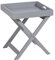 Beliani Praktischer Tablett-Tisch MDF-Platte grau Chester
