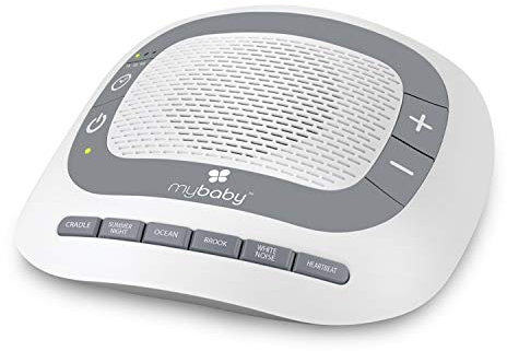 HoMedics Mybaby Soundspa Portable, Carillon Portatile, Riproduce 6 Suoni, Ninna Nanna Rilassante Per Neonati E Bambini, color Bianco