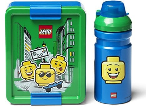 Room Copenhagen Lego Iconic Lunch-Set. Brotdose & Trinkflasche, Junge, blau