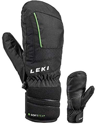 Leki Nico Junior Skihandschuhe Unisex Schwarz - Wintersporthandschuhe (Skifahren, Handschuhe, Unisex, bequem, Winter, Schwarz)