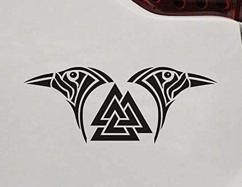SUPERSTICKI Rabe Raben Odin Wikinger Viking 20 cm Aufkleber Autoaufkleber,Wandtattoo Profi-Qualität für Lack,Scheibe,etc.Waschanlagenfest